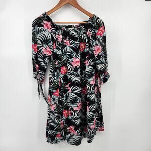Seven Islands Women's/Juniors XL Dress Cover Up Elastic Neckline Tropical **Flaw